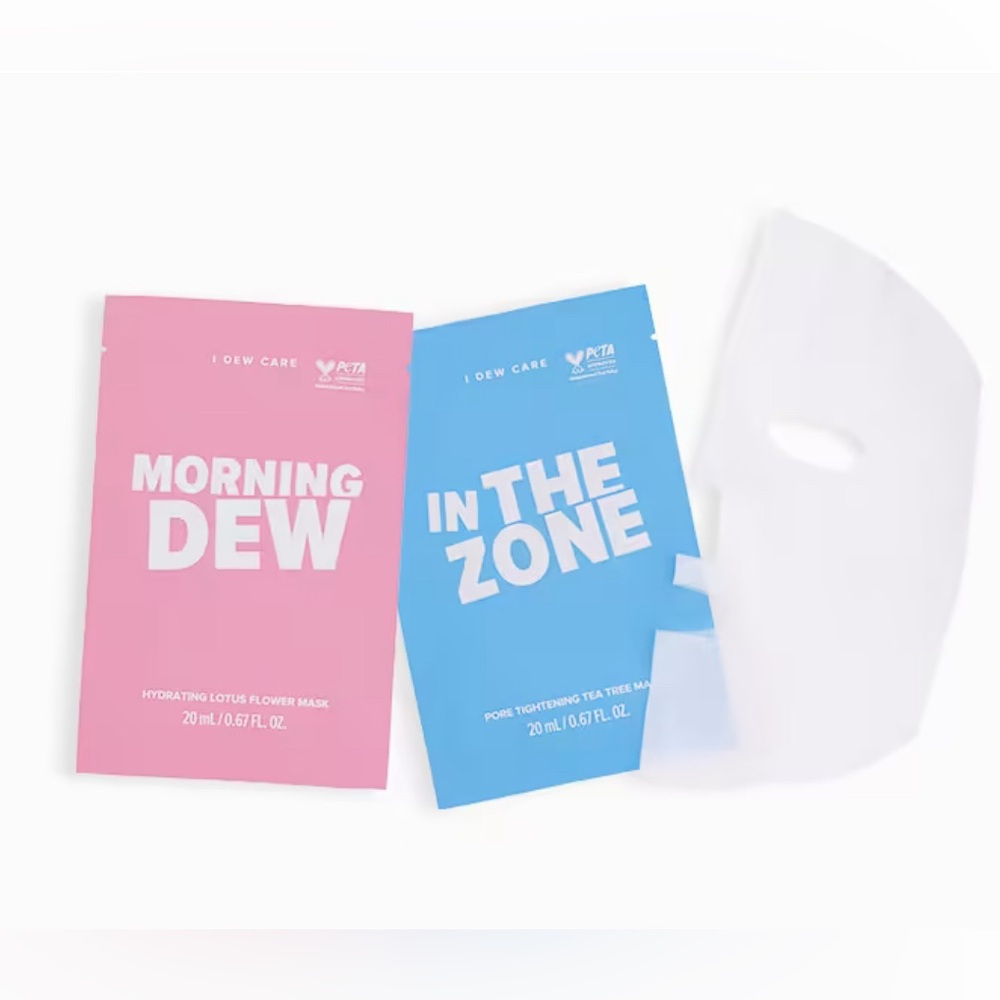 🦋 3/$9 NWT I DEW CARE Morning Dew + In the Zone Sheet Mask Duo